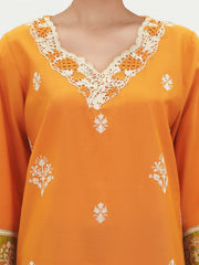 2 Piece Lawn Slub Suit- Embroidered (Pret)