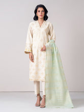 3 Piece Self Jacquard Suit- Embroidered (Pret)