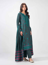 3 Piece Slub Khaddar Suit- Embroidered (Pret)