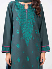 3 Piece Slub Khaddar Suit- Embroidered (Pret)