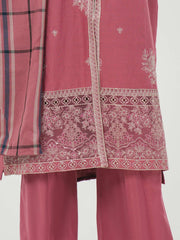 3 Piece Khaddar Suit- Embroidered (Pret)