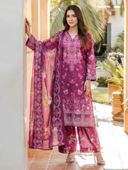 3 Piece Lawn Slub Suit (Pret)