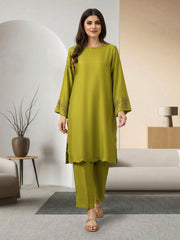 2 Piece Silk Suit- Embellished (Pret)