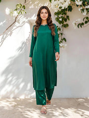 2 Piece Silk Suit- Embellished (Pret)