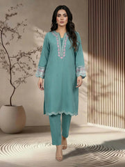 2 Piece Premium Silk Suit- Embroidered (Pret)