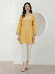 Jacquard Yarn Dyed Kurti- Embroidered (Pret)