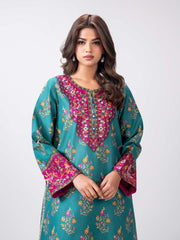 2 Piece Khaddar Suit- Embroidered (Pret)