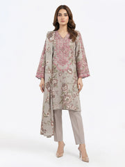 3 Piece Khaddar Suit- Embroidered (Pret)