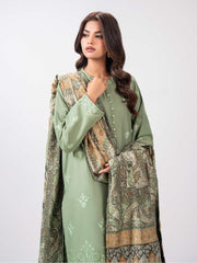 3 Piece Khaddar Suit- Embroidered (Pret)