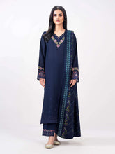 3 Piece Slub Khaddar Suit- Embroidered (Pret)