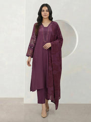 3 Piece Karandi Suit- Embroidered (Pret)