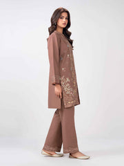 2 Piece Slub Khaddar Suit- Embroidered (Pret)