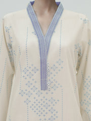 3 Piece Lawn Slub Suit- Embroidered (Pret)