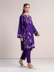 2 Piece Self Jacquard Suit- Embroidered (Pret)