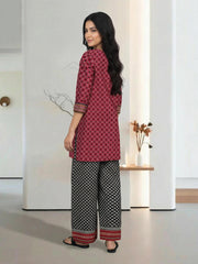 2 Piece Lawn Slub Suit (Pret)