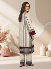 2 Piece Lawn Slub Suit- Embroidered (Pret)