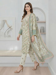 3 Piece Lawn Suit- Embroidered (Pret)