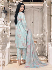3 Piece Lawn Suit- Embroidered (Pret)