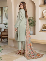 3 Piece Dobby Suit- Embroidered (Pret)