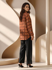 Jacquard Yarn Dyed Kurti- Embroidered (Pret)