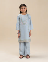 2 PIECE FLORAL EMBROIDERED SUIT