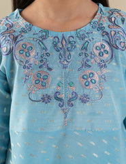 2 PIECE EMBROIDERED PEPLUM SUIT