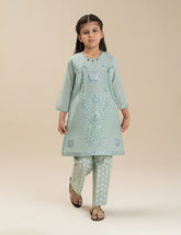 2 PIECE FLORAL EMBROIDERED SUIT