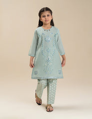 2 PIECE FLORAL EMBROIDERED SUIT