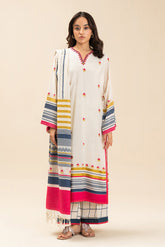 3 PIECE EMBROIDERED JACQUARD SUIT (PRET)
