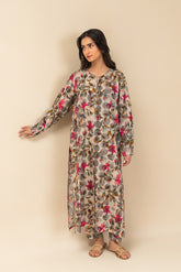 2 PIECE PRINTED LUREX LAWN SUIT (PRET)
