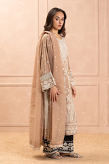 3 PIECE EMBROIDERED RAW SILK SUIT (LUXURY PRET)
