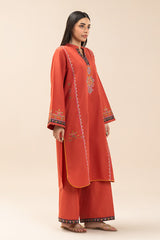 2 PIECE EMBROIDERED TWO WAY SLUB SUIT (PRET)