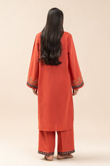 2 PIECE EMBROIDERED TWO WAY SLUB SUIT (PRET)