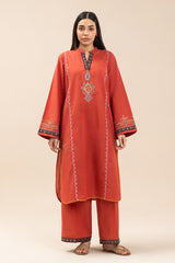 2 PIECE EMBROIDERED TWO WAY SLUB SUIT (PRET)