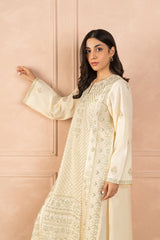 2 PIECE EMBROIDERED RAW SILK SUIT (LUXURY PRET)