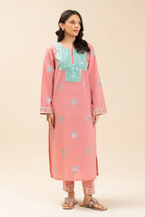 2 PIECE EMBROIDERED LUREX JACQUARD SUIT (PRET)