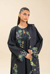 3 PIECE EMBROIDERED SLUB SUIT (PRET)