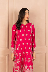 2 PIECE EMBROIDERED RAW SILK SUIT (LUXURY PRET)