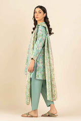 3 PIECE EMBROIDERED LAWN SUIT (PRET)