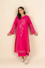 2 PIECE EMBROIDERED DOBBY SUIT (PRET)