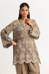 Blended Embroidered Shirt And Dyed Shalwar