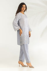 Cambric Embroidered Co-Ord Set