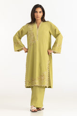 Cambric Embroidered Co-Ord Set