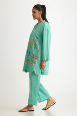 Cambric Embroidered Co-Ord Set