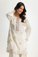Cambric Embroidered Co-Ord Set