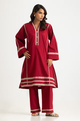 Cambric Embroidered Co-Ord Set