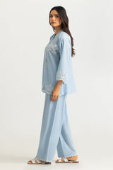 Cambric Embroidered Co-Ord Set