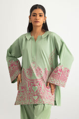 Cambric Embroidered Co-Ord Set