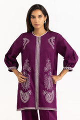 Cambric Embroidered Co-Ord Set