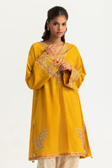 Cambric Embroidered Shirt And Block Printed Trouser